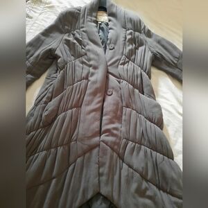 Anthropologie Gray Puffer Coat